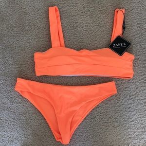 Bright orange zaful bathing suit!